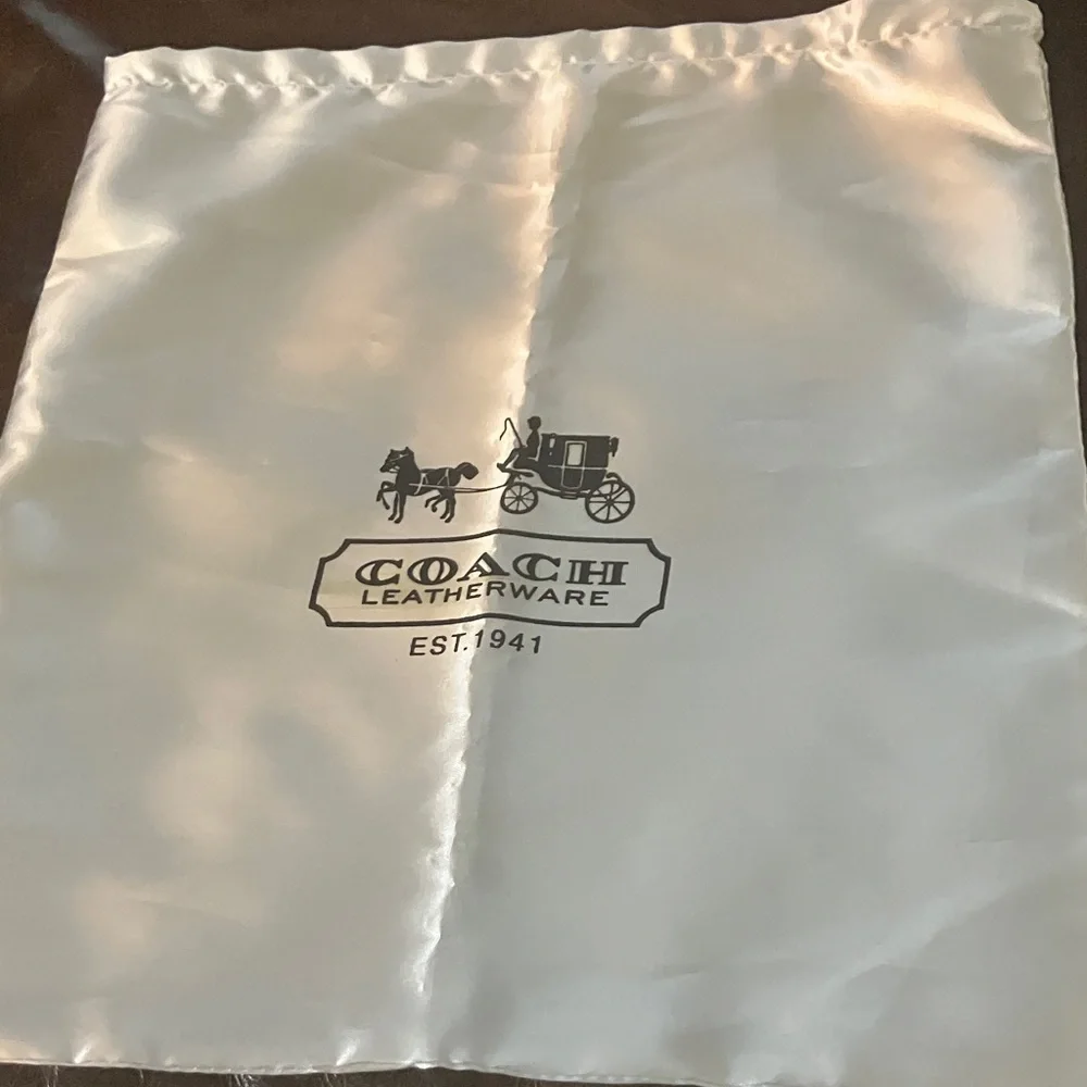 Coach Leatherware Satin Dust Bag with Horse and Carriage Logo 12 x 12 - Picture 1 of 5